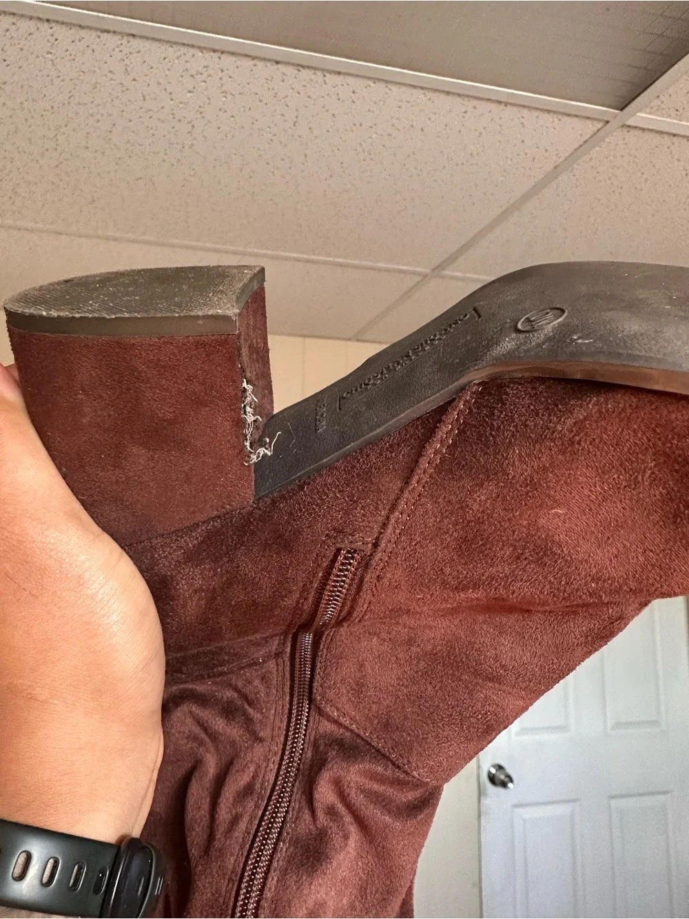 Women's Chocolate Brown Over The Knee Boot
